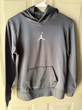 Jordan Black Hoodie with White Jumpman Logo